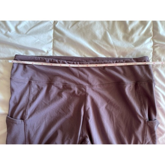 Women's Simple Addiction Side Pocket Leggings, Purple, Size 1x Cropped EUC - Picture 3 of 8